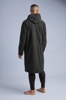 Red Men's Pursuit Waterproof Lightweight Changing Robe Jacket - Obsidian Black