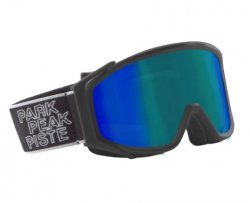 Manbi Spirit Goggle Kids Black Matt/Blue-Green Mirror