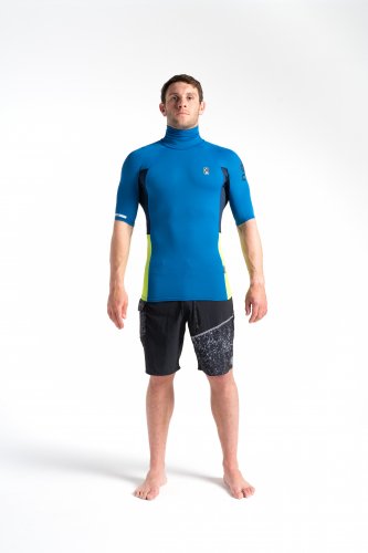 C-Skins Rash X Mens Short Sleeve Vest Blue