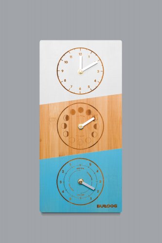 Bulldog Tide Clock Triple Dial