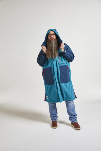 Red Long Sleeve Pro Change Robe EVO - Teal/ Navy